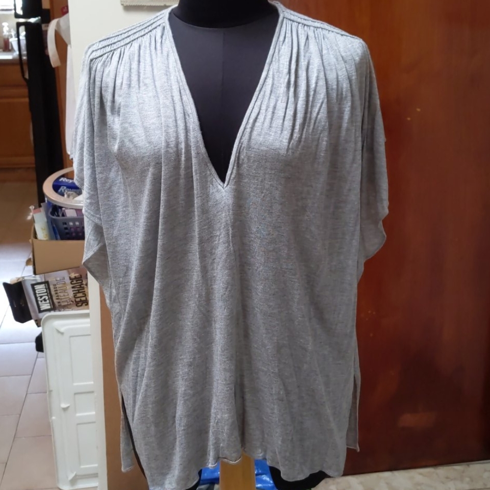 Haltson Heritage flutter sleeve hi low tee-M